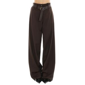 PANTALONE PALAZZO MARRONE